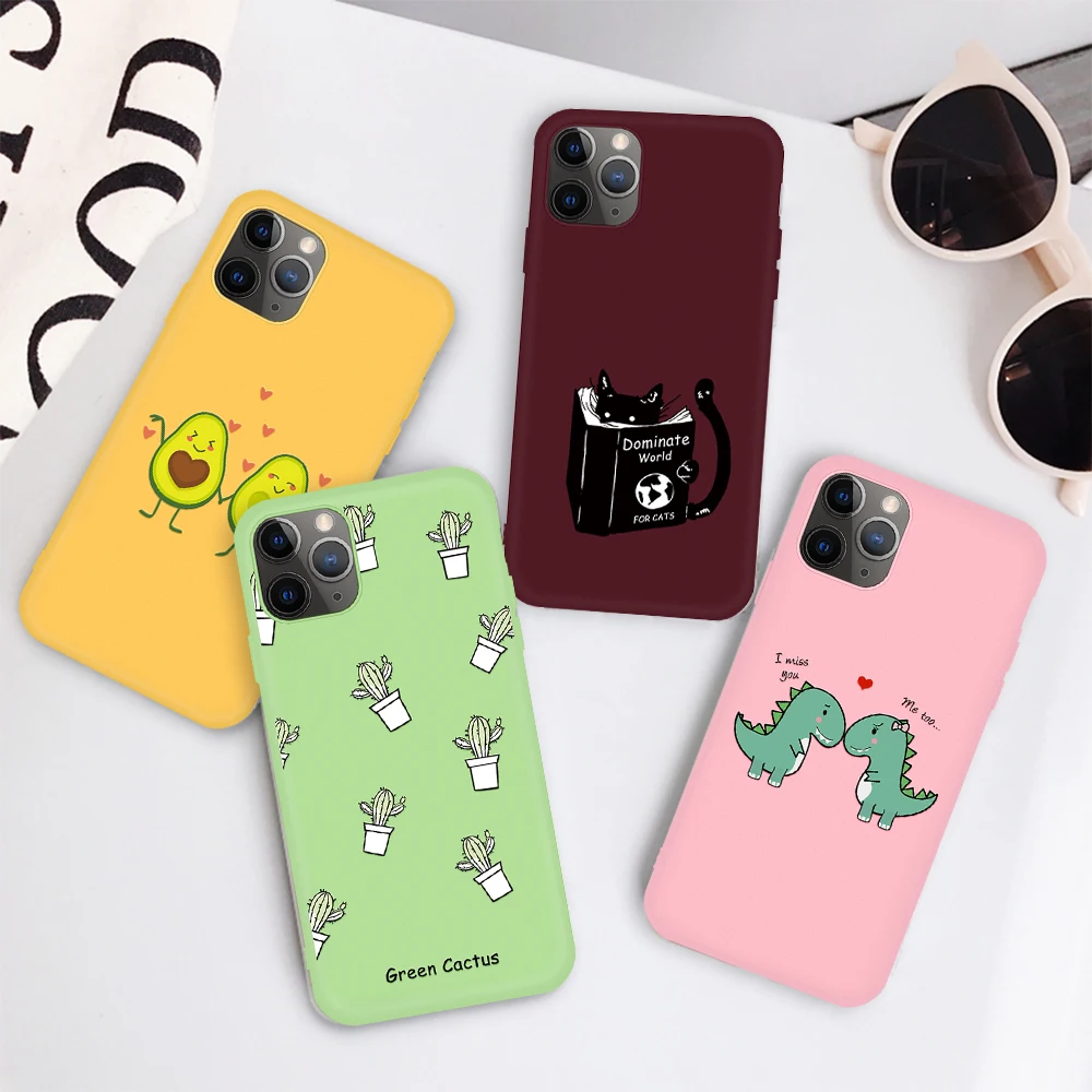 Матовый Силиконовый чехол для телефона iPhone XR XS Max X мягкий из ТПУ 11 Pro 5 5s se 6 6S 7 8 Plus с