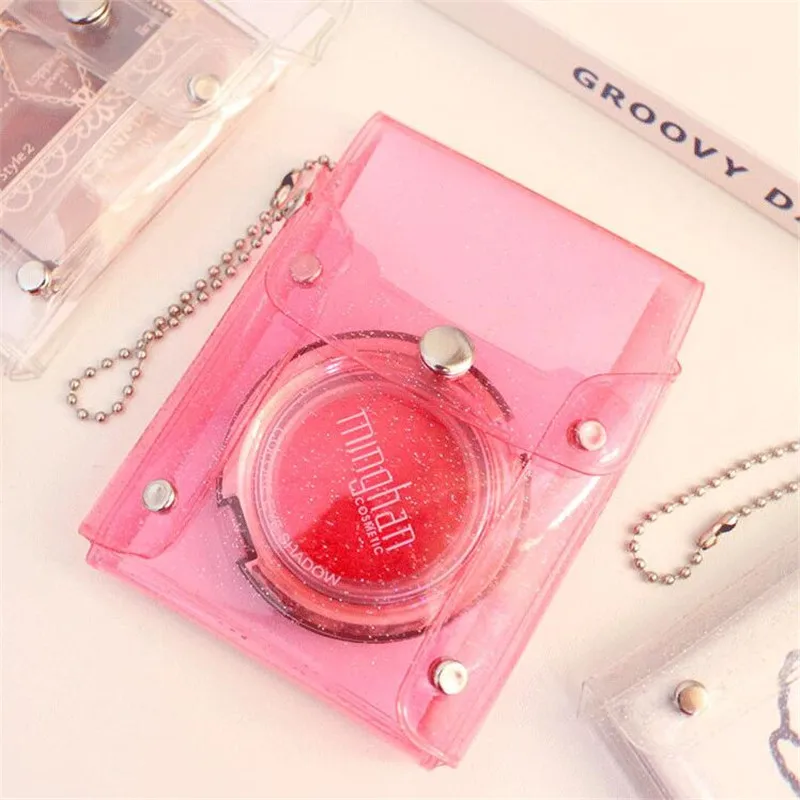 

Блестящий прозрачный водонепроницаемый Женский Держатель для визиток из ПВХ, держатель для визиток, мужская сумка для кредитных карт, мини-кошелек для ID-карт, кошелек для монет для девушек