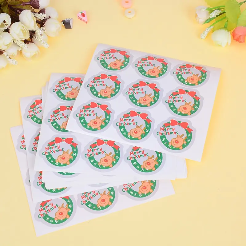 10sheets Merry Christmasi Paper Stickers Diary Decoration Diy Scrapbooking Label Seal Hand Account Sticker Stationery