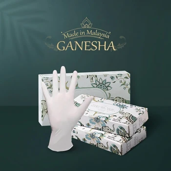

100pcs Disposable Latex Gloves White Non-Slip Acid and Alkali Laboratory Rubber Latex Gloves Household Cleaning Products