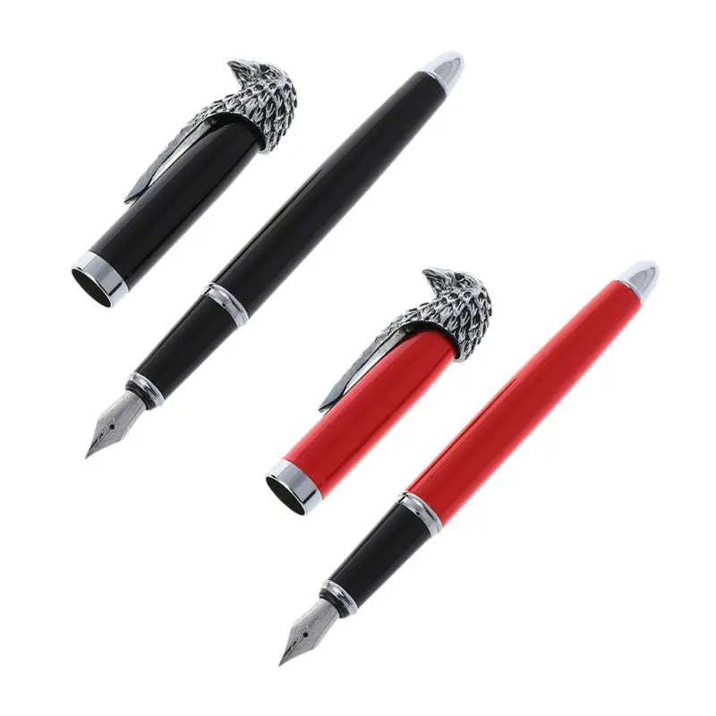 Eagle Head Owl Clip Fountain Pen Delicate Medium Nib 0.7mm Signature Pens Business Office School Supplies Collection Gift