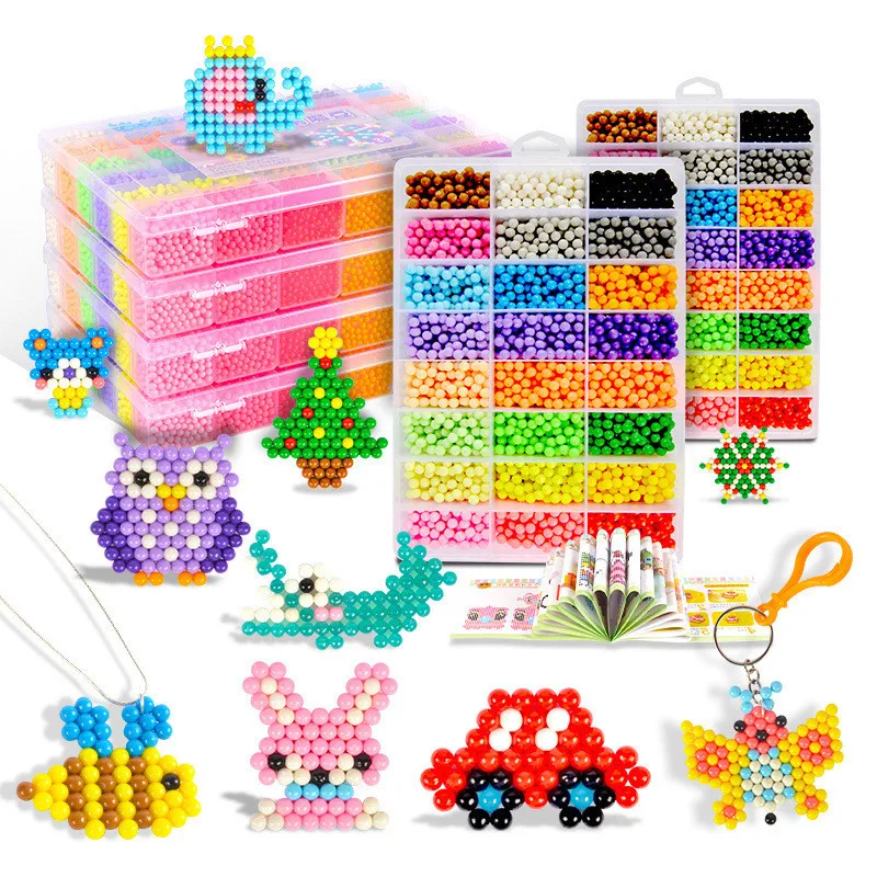 6 цветов, 600 шт, водные бусины, спрей, животные, магические шарики, набор, шарики, шарики, головоломка, игра, забавная, сделай сам, 3D головоломка, развивающие игрушки для детей