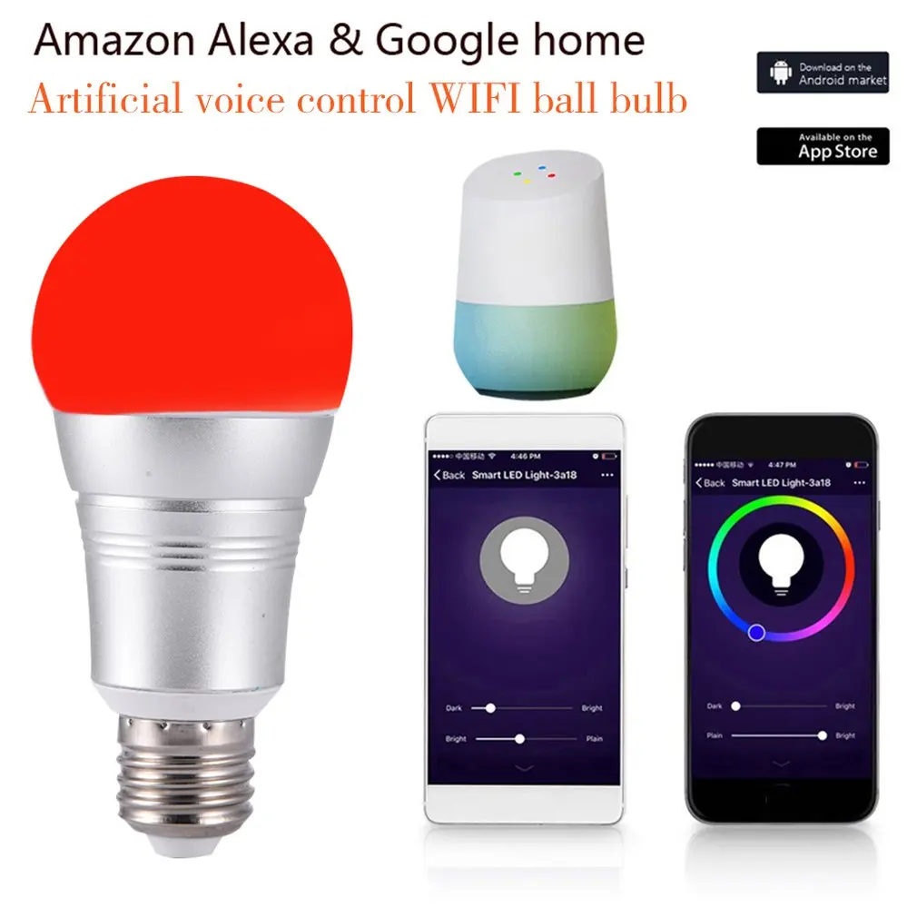 ICOCO E27/B22 goolehome Alexa Голосовое управление лампочка светильник EQ0104201 повседневные принадлежности товары для здоровья и красоты