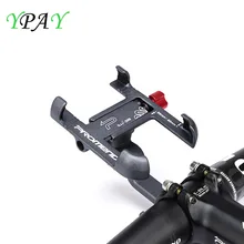 YPAY Aluminum Alloy Bicycle Phone Holder Motorcycle Handlebar Rearview Mobile Phone Stand GPS Mount For iPhone X 8P Samsung S9