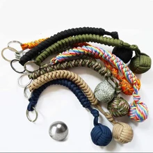EDC – boule en acier pour fille, sécurité personnelle, protection extérieure, bâton d'auto défense, porte clé de survie, fenêtres cassées