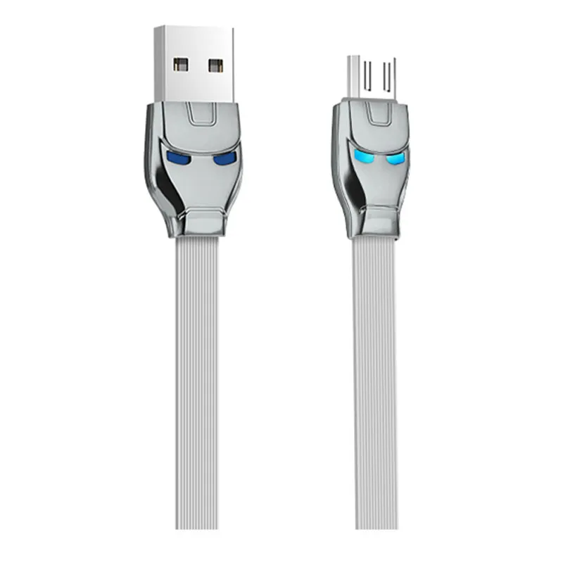 gray for Micro HOCO U14 20 pcs/Lots Wholesale 1.2m durable USB Cable for iPhone Type C Cable Micro Cable for Samsung USB C Charger Wire - Цвет: gray for Micro