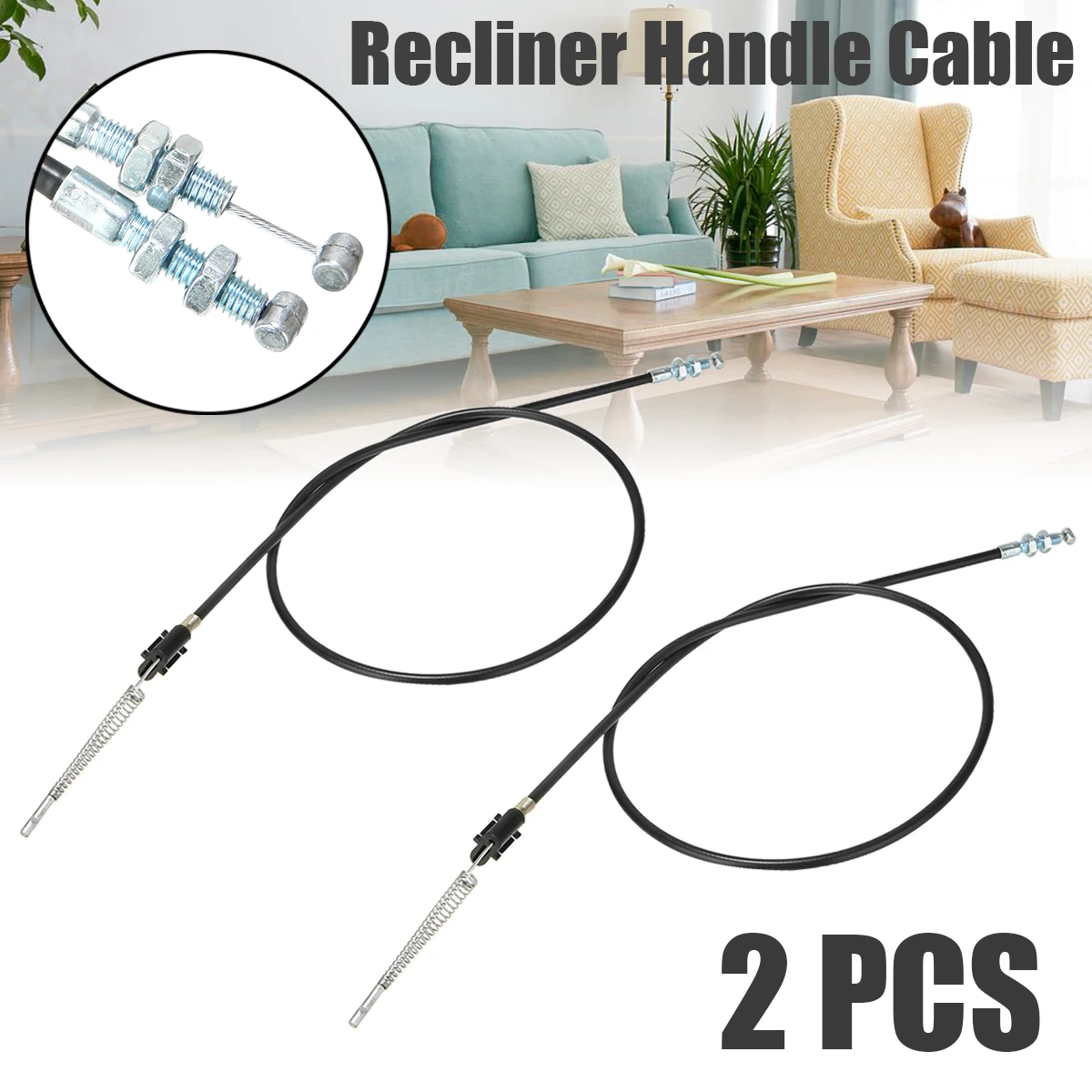 Yuauy Recliner Replacement Handle Parts with Cable Major Fits Recliner Couch Style Pull Chair Release Handle 