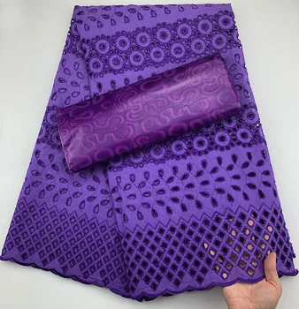 

Purple and baz lace fabric swiss voile lace in switzerland tissu dentelle dry lace fabrics high quality cotton fabric 2.5+3 yard