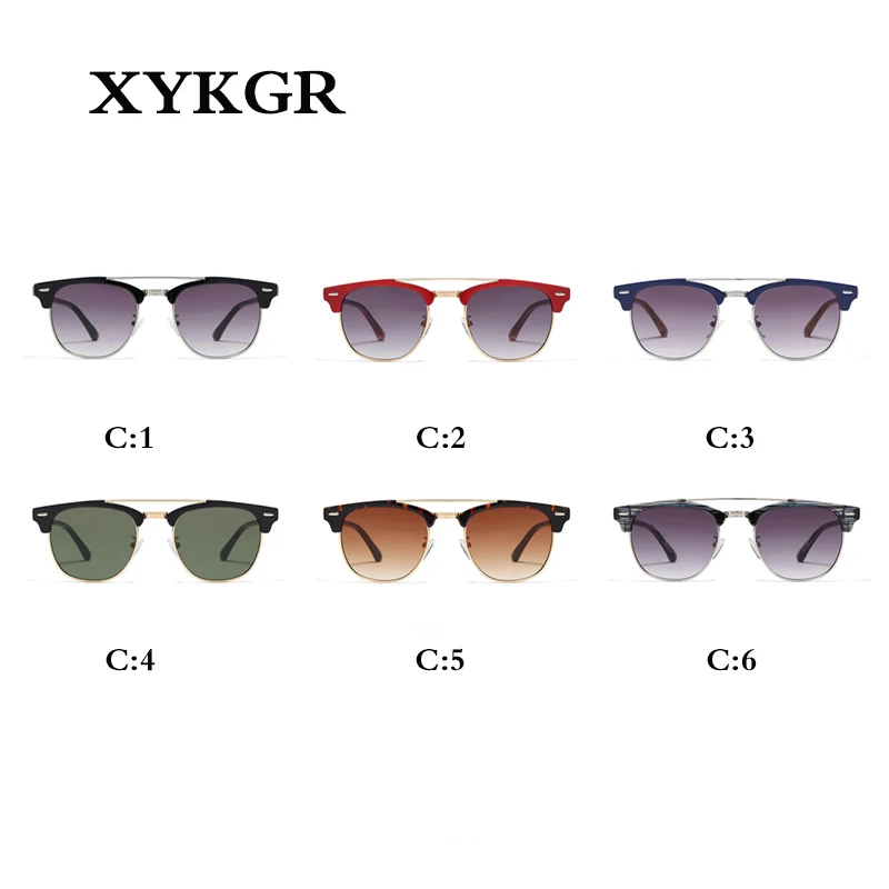 XYKGR модные женские новые солнцезащитные очки Женская дикая круглая оправа солнцезащитные очки мужские ретро градиентные цветные линзы солнцезащитные очки UV400 очки
