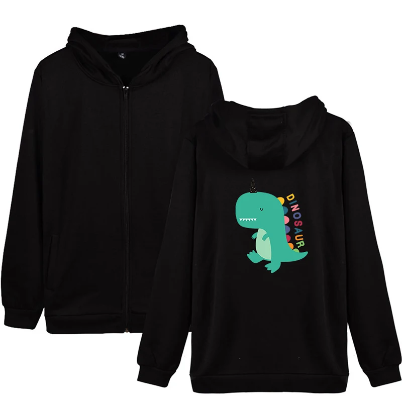 

Dinosaur Cartoon Kawaii Cute Hoodie Fashion Men Women Zipper Hoodies Jackets Long Sleeve Unisex Harajuku Hooded Sweatshirts Tops