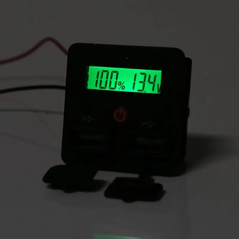 12 В 24 в емкость батареи Вольтметр с индикатором 3 S-6 S Li-Ion Lifepo4 тестер свинцово-кислотной батареи с телефоном USB зарядное устройство Scoket JS-CU3