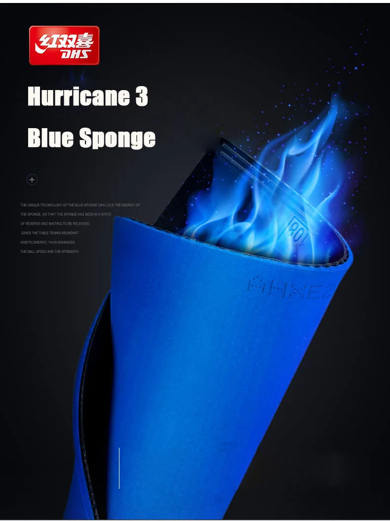 DHS Original hurricane 3 provincial Attack Loop Orange Blue sponge Pips-In Table Tennis PingPong Rubber with Pimples In | Спорт и