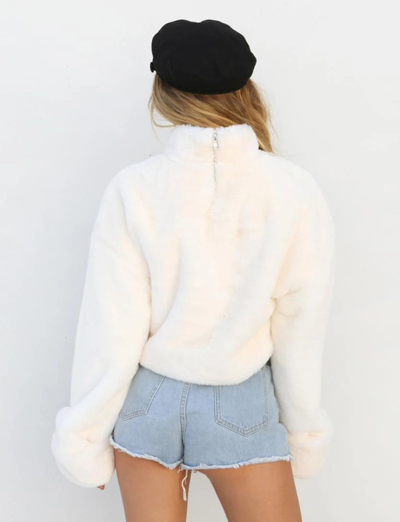 Faux Fur Wool Coats Women
