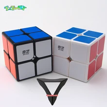 Кубик 2X2, волшебный кубик 2 на 2, кубик 50 мм, скоростная карманная наклейка, головоломка, кубик, обучающие игрушки для взрослых, для детей, используйте в подарок