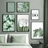White Tulip Cactus Monstera Green Plant Wall Art Canvas Painting Nordic Posters And Prints Wall Pictures For Living Room Decor 1