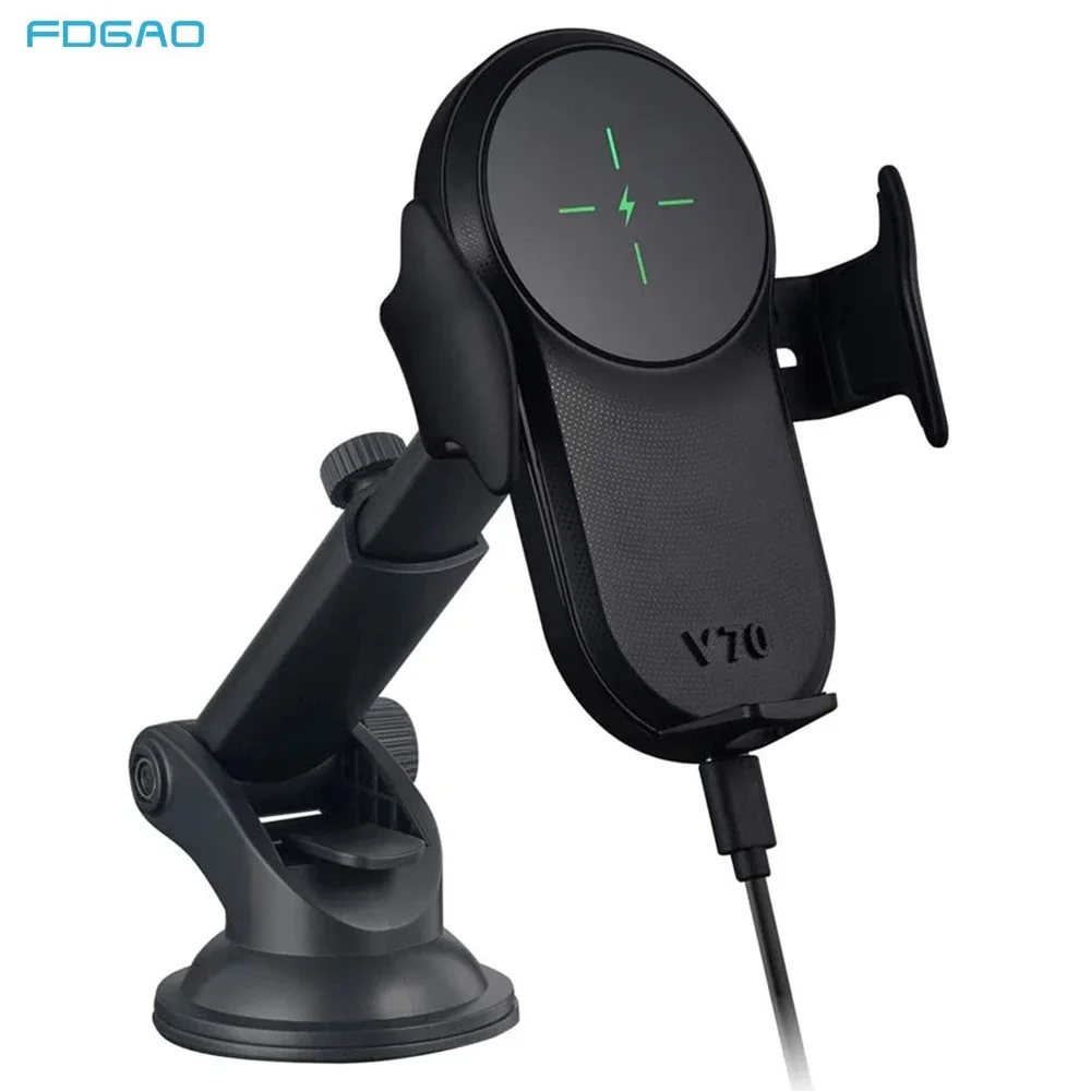 15W Qi Wireless Charger Car Mount Intelligent Infrared for Air Vent Mount Car Phone Holder Wireless Car Charger For iPhone12 pro