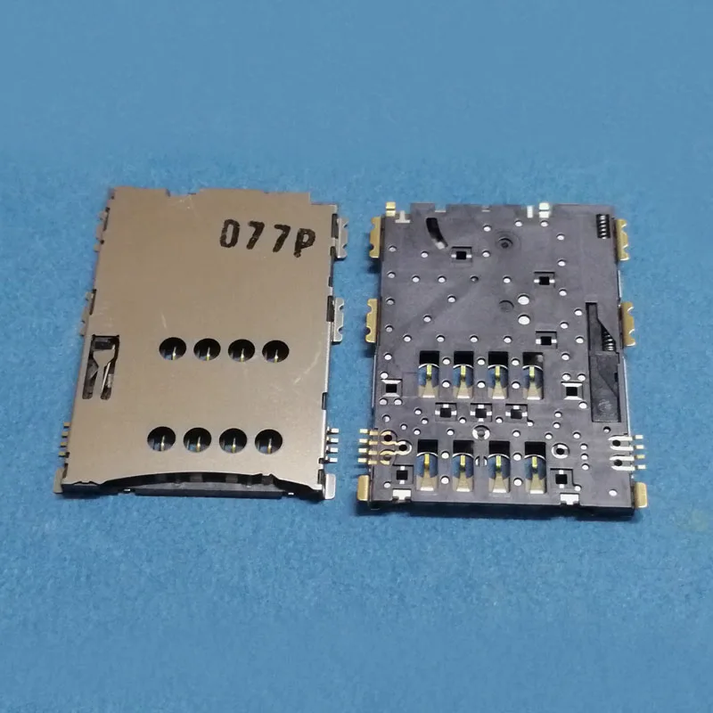 1Pcs Reader Sim Card Socket For Samsung Galaxy T859 W2013 W889 B9388 N8000 N8013 N8010 Contact Slot Tray Holder Connector | Мобильные