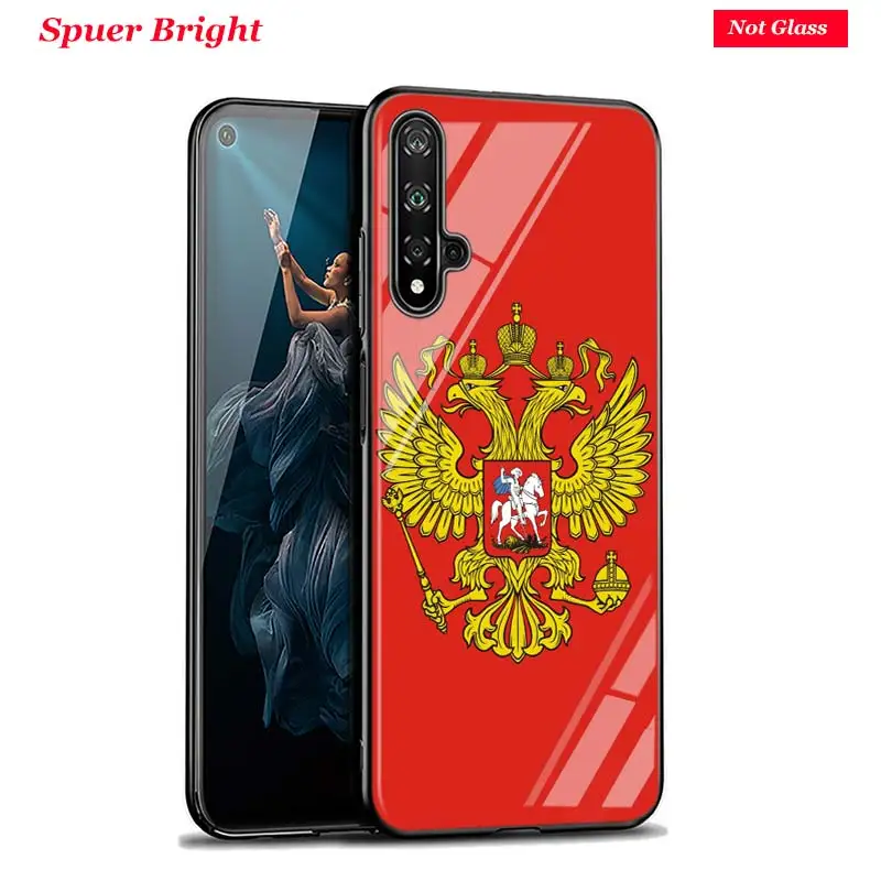 Style 02 Черный чехол с национальным флагом России, эмблема для huawei Honor 10i 9X8X20 10 9 8 8A 7A 7C Pro Lite, супер яркий глянцевый чехол для телефона - Цвет: Style 02