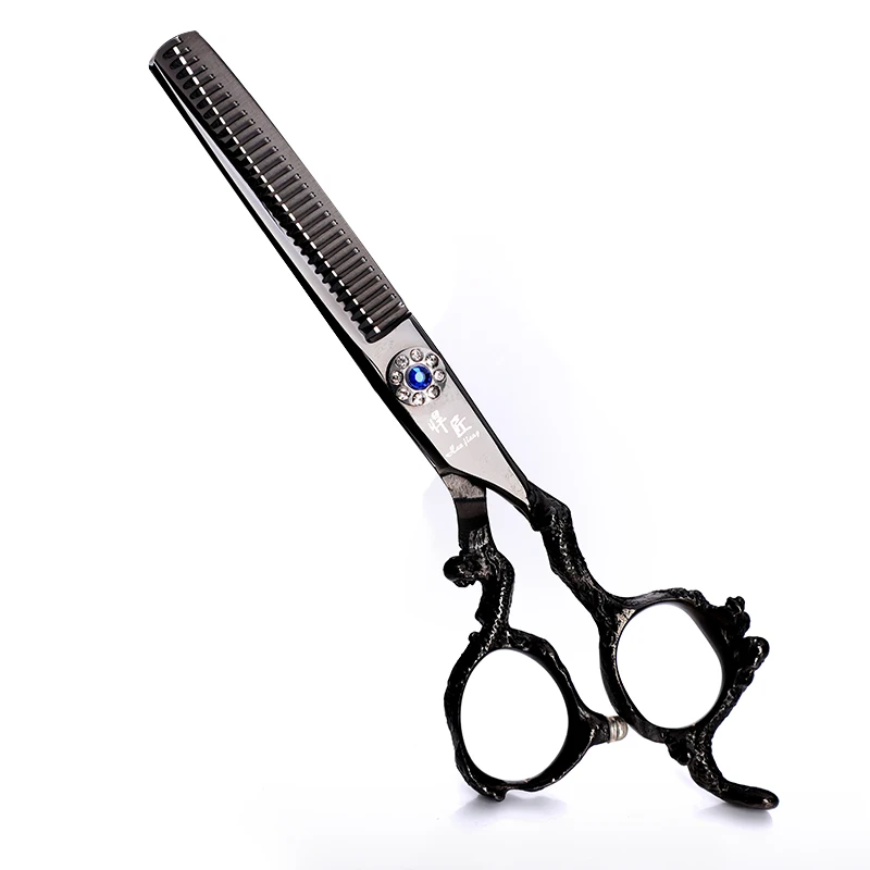 Thin scissors Ножницы из нержавеющей стали для домашних животных и собак, изогнутые ножницы с острым краем, ножницы для стрижки кошек, парикмахерские режущие инструменты, набор - Цвет: Thin scissors