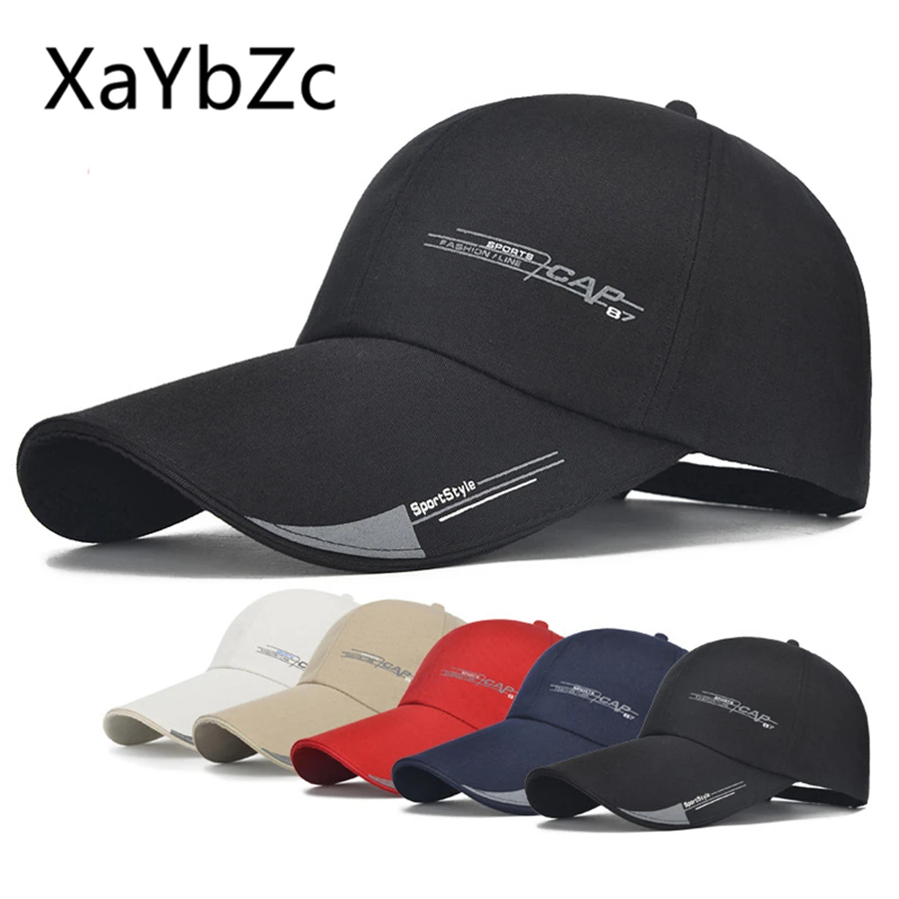 2022 Sports Cap Mens Hat For Fish Outdoor Fashion Line Baseball Cap Long  Visor Brim Shade Snapback Sun Hat Bone Gorras - Baseball Caps - AliExpress