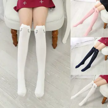 

Baby Kids Toddler Girls Knee High Socks Tights Cotton Cat Pattern Novelty Hosiery Pantyhose Sock Stockings Trousers For Age 3-12