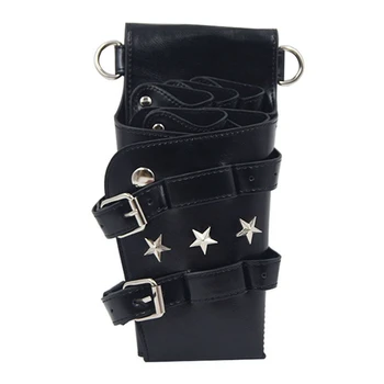 

JHD-Black Rivet Barber Bag Hair Scissor Bag Durable Scissor Pouch Waterproof Barber Shear Resistant Hairdresser Pouch