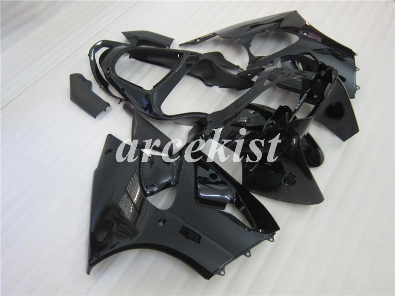ABS Полный обтекатели подходит для ZX6R 2000 2001 2002 мотоцикл Обтекатели ZX-6R 00 01 02 ниндзя 636 Кузов Набор все черный глянцевый