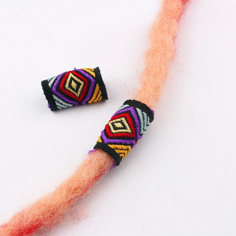 10Pcs/Lot mix fabric hair braid dread dreadlock beads rings tube approx 8-12mm hole 6