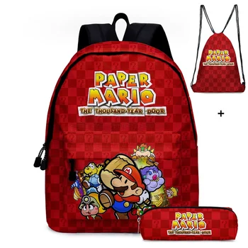 

3pcs/set 16 Inch Mario Bros Sonic Boom Backpack For Children School Bags Cartoon Game Book Backpack Daily School Backpack Gift
