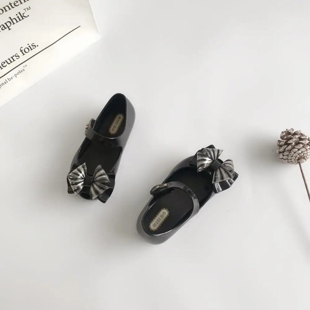 Mini DD Ultragirl Sweet VI Bow Girl Jelly Shoes Sandals 2021 Baby Shoes Soft princess Sandals For Kids Non-slip Sandalias DD005 5