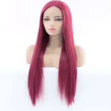 Харизма, натуральные волосы, ручная вязка, длинные волосы, повседневный макияж, синтетические кружевные передние парики для женщин, Фиолетовый парик, косплей парик