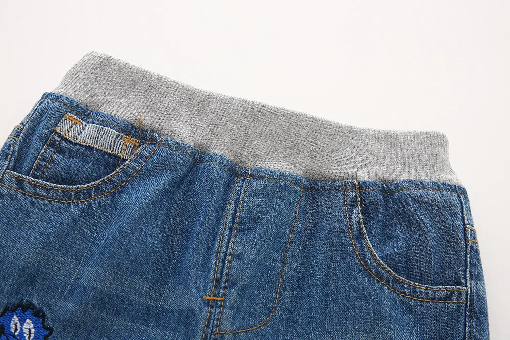 CYSINCOS/ новые модные джинсы на весну-осень, штаны для мальчиков, детские брюки для подростков, джинсовые теплые штаны, Детская Корейская одежда