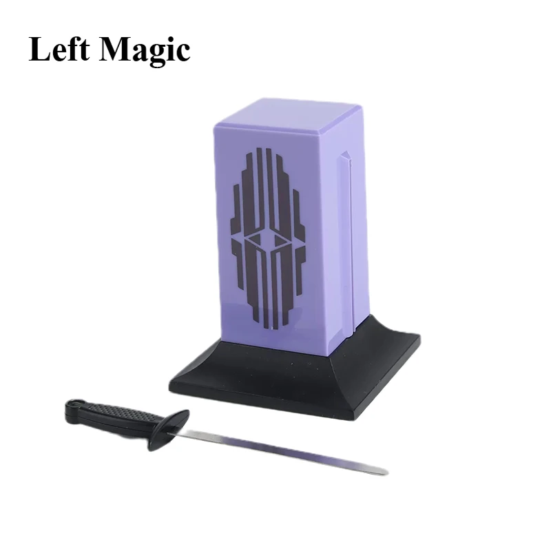 Magic Tricks Toy Magic Props Toy Magic Tricks Props Tenyo Sword Through Ring Inside Casket (Crystal Cleaver) Magic Tricks Penetrating Sword Thru Magic Props Gimmick Accessories Toy
