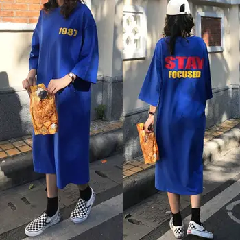 

Oversized Summer Loose Women Cartoon Sleepwear Leisure Short Sleeve Thin Nightgowns Printing Fruits Big Size Nightdress