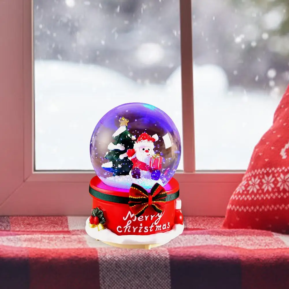 Снежные шары музыкальные с танцами снежинки ручной работы водный шар ремесла на День Благодарения День рождения Рождество год