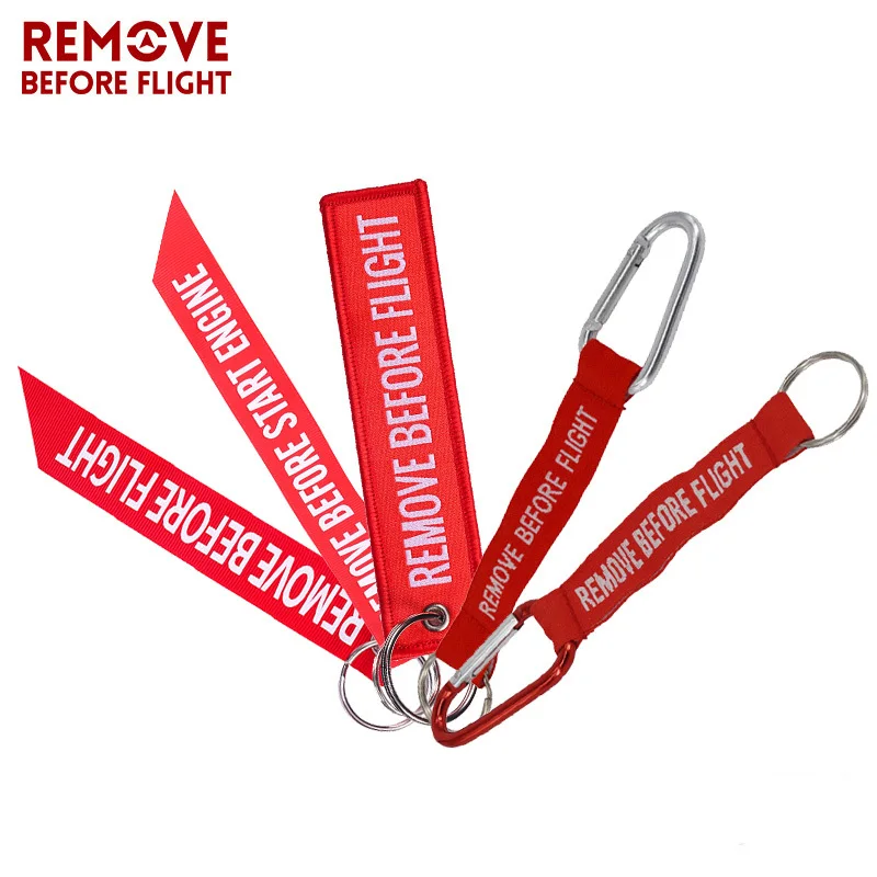 remove before flight keychain