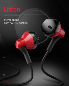 

3.5mm wired in-ear earphones stereo bass headset Built-in microphone in-ear subwoofer noise reduction gaming earphone