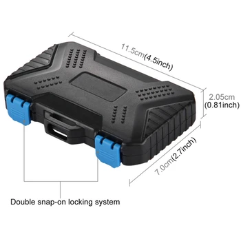 

PU5002 Memory Card Storage Case Lightweight Waterproof Protective Organizer Carrying Holder Box For 27 Phone Camera Cards