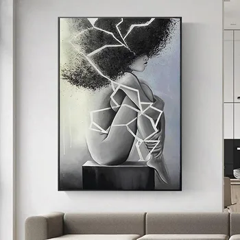 

Black And White Abstract Woman Print And Posters Wall Art Canvas Paintings Picture For Bedroom Room Modrem Home Dercor