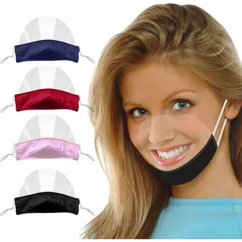 

1/4/6 PCS Mini Shield Mouth Masks Washable Washable and Reusable Comfortable Face Mask Transparent Visual Facemask Mascarar