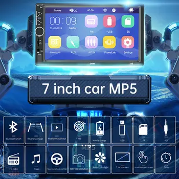 

7-inch dual-spindle on-board MP5 player mobile Phone Connection bluetooth connection car accessories with touch screen