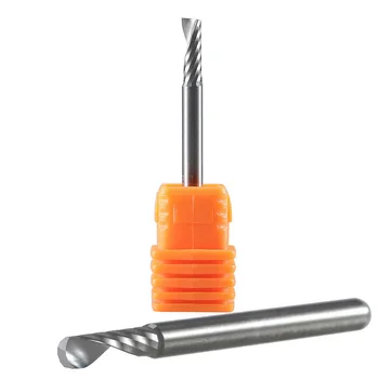 

1pc 3.175*10mm Single-flute Spiral Carbide End Mill Extension Accessory CNC Tool