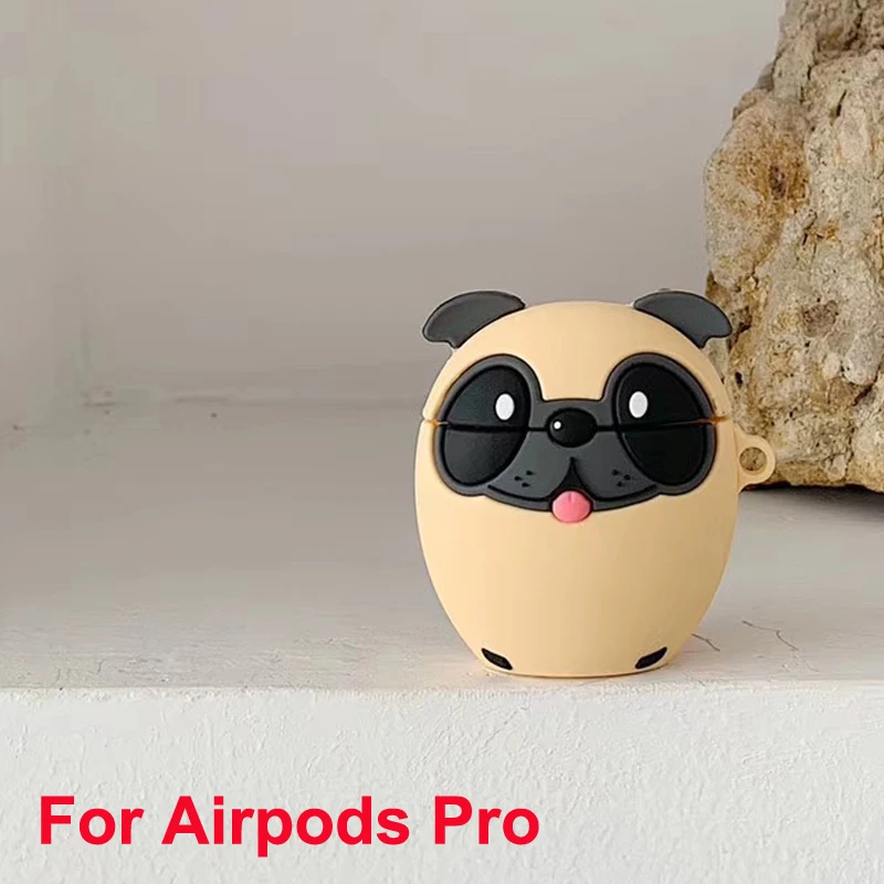 For Apple AirPods Pro 3D Cute Cartoon Pug Puppy Shar Pei Husky Dog EarPods  Case for Airpods 1 2 3 Wireless Earphone Cover Shell - AliExpress