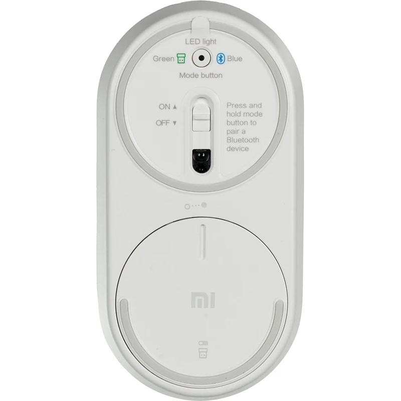 Мышь Xiaomi Mi Portable Mouse серебристый оптическая(1200dpi) беспроводная BT для ноутбука(2but
