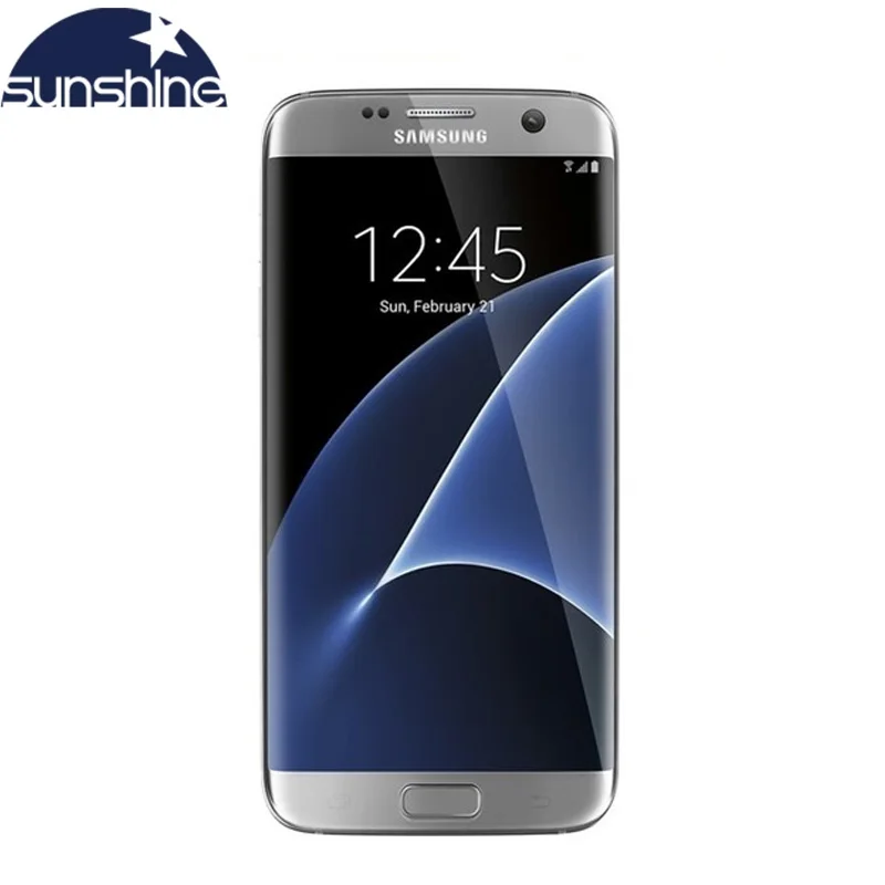 Оригинальный сотовый телефон Galaxy S7 Edge Samsung 4 гб озу 32 пзу 5 дюйма LTE мобильный 12 0 мп