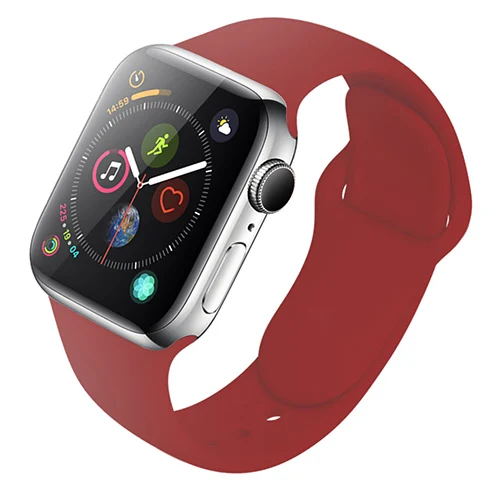 Силиконовый ремешок для часов Apple Watch 5 4 44 мм 40 мм спортивный ремешок для iWatch серии 3 2 1 38 мм 42 мм полосы - Цвет ремешка: color 21