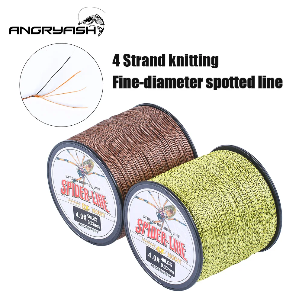 

Angryfish Brand Spider-Line Series 4 Strands 300m PE Braided Fishing Line Camouflag Yellow and Brown 10LB-60LB Strong endurance