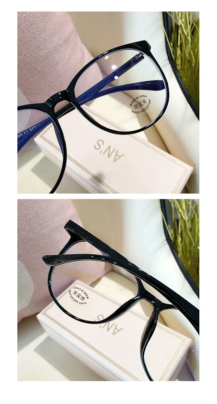 blue blockers Anti Blue Light Glasses Blocking Filter Round Computer Glasses Men Women Super Light Frame Eyeglasses Pink Clear Spectacles clear blue light glasses