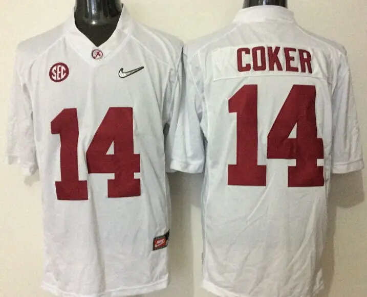 Черный Stitiched, Alabama, Derrick Henry, Calvin RIDLEY, Amari Cooper, A.J McCarron, JK Scott, Jake Coker Jersey - Цвет: Черный