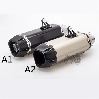 

51MM Universal Motorcycle Refit Exhaust Pipe Muffler Four Corner Exhaust Pipe Z800 ZX6R Z900 GSXR750
